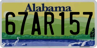 AL license plate 67AR157