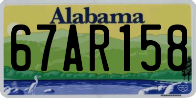 AL license plate 67AR158