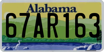 AL license plate 67AR163