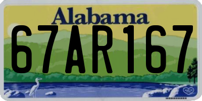 AL license plate 67AR167
