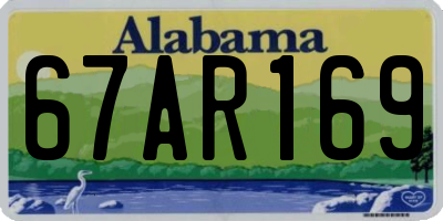 AL license plate 67AR169