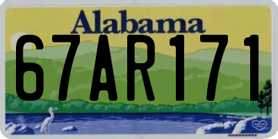 AL license plate 67AR171