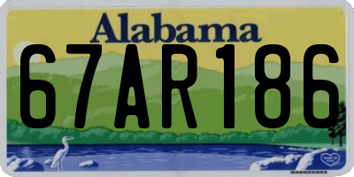 AL license plate 67AR186