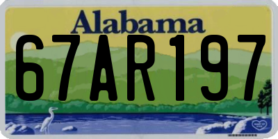 AL license plate 67AR197