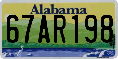 AL license plate 67AR198