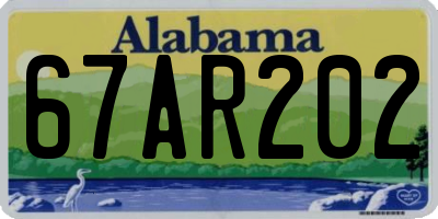 AL license plate 67AR202