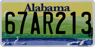 AL license plate 67AR213