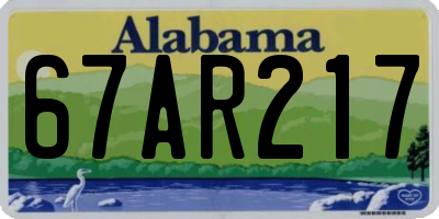 AL license plate 67AR217
