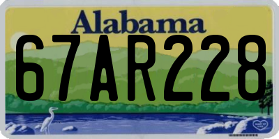 AL license plate 67AR228