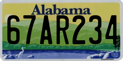 AL license plate 67AR234