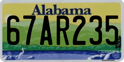 AL license plate 67AR235