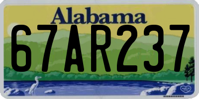 AL license plate 67AR237