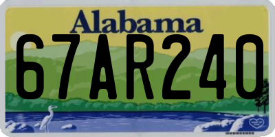AL license plate 67AR240