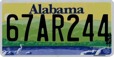 AL license plate 67AR244