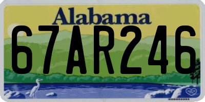 AL license plate 67AR246