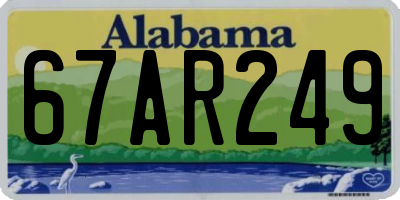 AL license plate 67AR249