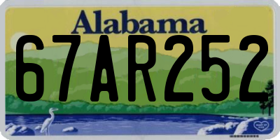 AL license plate 67AR252
