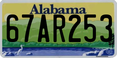 AL license plate 67AR253