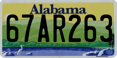 AL license plate 67AR263