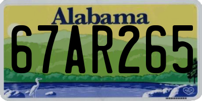 AL license plate 67AR265