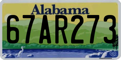AL license plate 67AR273