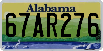 AL license plate 67AR276