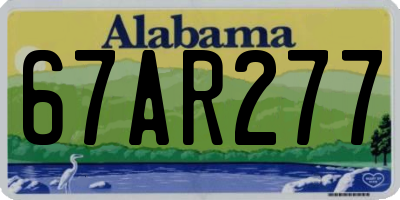 AL license plate 67AR277