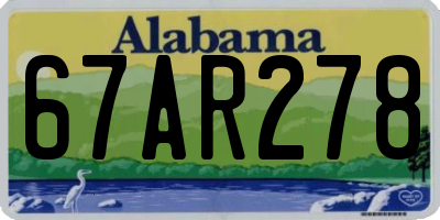 AL license plate 67AR278