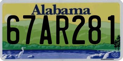 AL license plate 67AR281