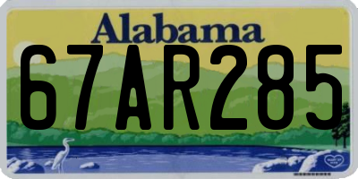 AL license plate 67AR285