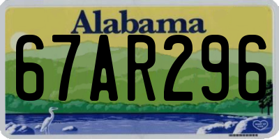 AL license plate 67AR296