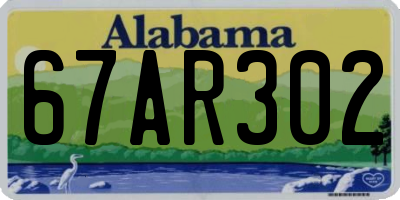 AL license plate 67AR302