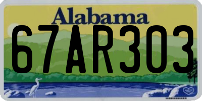 AL license plate 67AR303