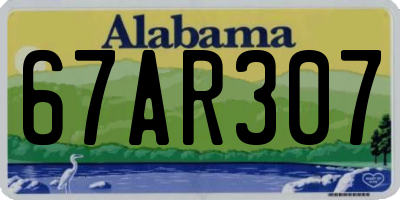 AL license plate 67AR307