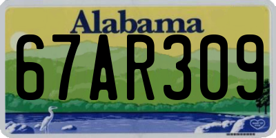 AL license plate 67AR309