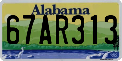 AL license plate 67AR313