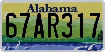 AL license plate 67AR317