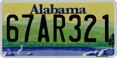 AL license plate 67AR321