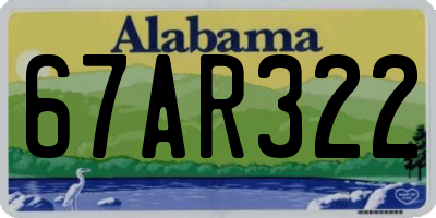 AL license plate 67AR322