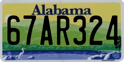 AL license plate 67AR324
