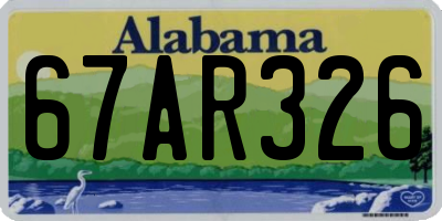 AL license plate 67AR326