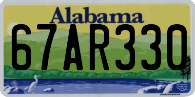 AL license plate 67AR330