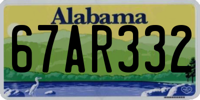 AL license plate 67AR332