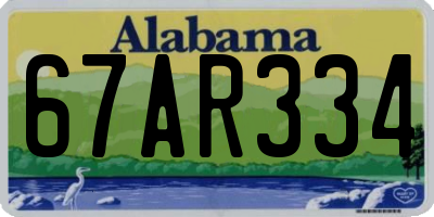AL license plate 67AR334