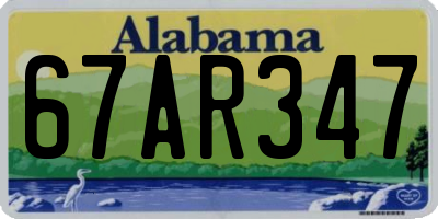 AL license plate 67AR347