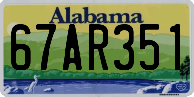 AL license plate 67AR351