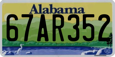 AL license plate 67AR352