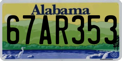 AL license plate 67AR353