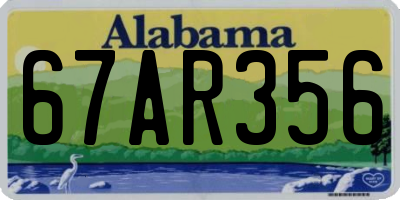 AL license plate 67AR356