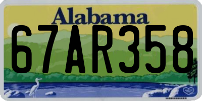 AL license plate 67AR358